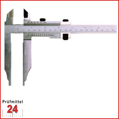 Werkstatt Messschieber 250 mm
mit Messerspitzen, 
Schnabel: 80 mm