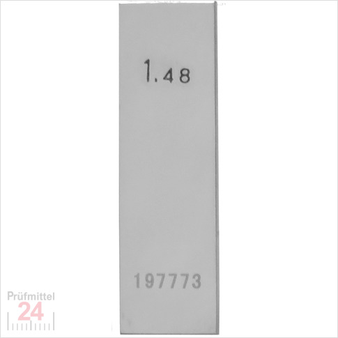 Einzel Endmaß Stahl 1,48 mm
DIN EN ISO 3650 mit Toleranzklasse: 0
