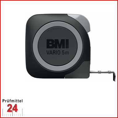BMI Taschenbandmaß 411 VARIO Rostfrei, Länge 5 m
Bandbreite: 16 mm, Chrom-Nickelstahl Band, 
Gehäuse schwarz, Massband 411543