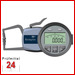 Kroeplin Schnelltaster Digital Messbereich:  0 - 10   mm
für Folien- und Schaumstoffmessung Typ:  C110T  
Skalenteilungswert Skw: 0,005 mm
Max. Tastarmlänge L:  E   mm