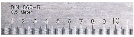 Arbeitsmaßstäbe DIN 866 Form B INOX