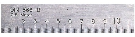 Stahlmaßstab (2 mm flach) DIN 866 INOX