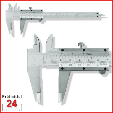 ECO Taschen Messschieber 150 mm
mit Feststellschraube, Ablesung: 0,05 mm