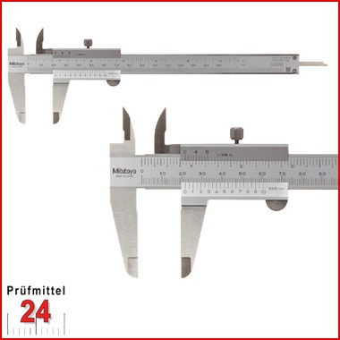 Mitutoyo Taschen Messschieber 150 mm
Serie 530, Ablesung: 0,05/1/128" mm/inch
mit Feststellschraube 530-104
Tiefenmaß: flach