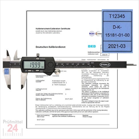 STEINLE 1321 Digital Messschieber 150 mm -DAL-
mit Feststellschraube, Tiefenmaß eckig
inkl. Kalibriermarke & DAkkS Kalibrierschein
entspricht der IATF 16949 Forderung
Aktionspreis gültig bis 31.05.2024
Nur solange der Vorrat reicht