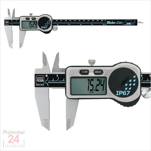 Digital Messschieber IP67 TESA 200 mm
TWIN-CAL IP67 00530322
mit eckigem Tiefenmaß
Datenausgang: Ja, Mit Antriebsrad