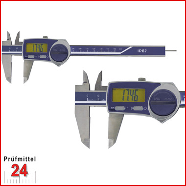 Digital Messschieber IP67 150 mm
mit Feststellschraube, Tiefenmaß: rund