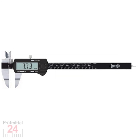 STEINLE 1538 Sonder Messschieber 150 mm
für Wellennutenmessung mit extra dünnen Schnabel