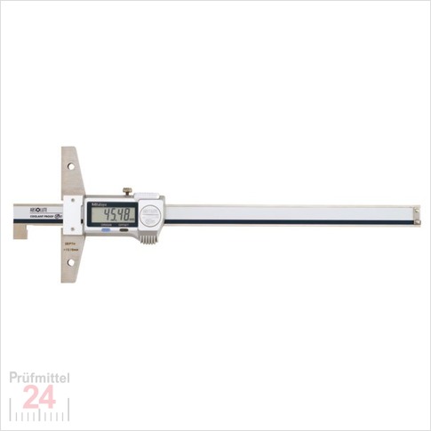 Mitutoyo ABSOLUTE Digimatic Tiefenmessschieber 150 mm IP67 mit Einfachhaken
571-254-20 / Serie 571 - Messbrücke: 100 mm 