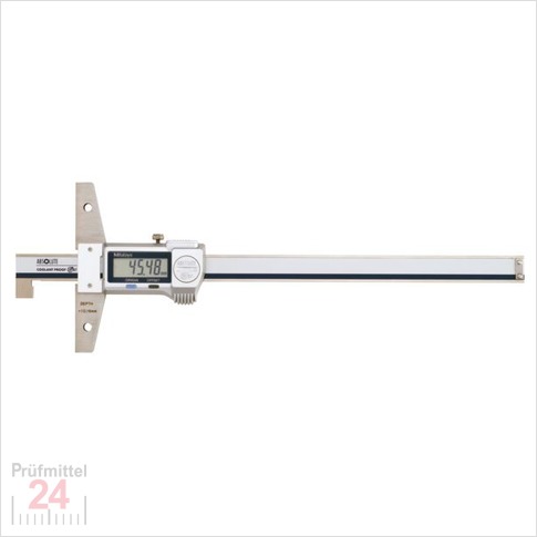 Mitutoyo ABSOLUTE Digimatic Tiefenmessschieber 200 mm IP67 mit Einfachhaken
571-255-20 / Serie 571 - Messbrücke: 100 mm 