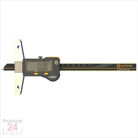 SYLVAC EVO Smart Tiefenmessschieber 150 mm IP67 mit Messstift
812-1506 / S_Depth - Messbrücke: 100 mm 