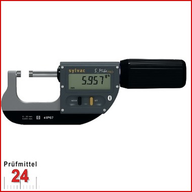 Digital Sylvac Messschraube 0-30 mm
S_Mike PRO - 9030306 - IP67
Zylindrisch Ø6,5 Bluetooth