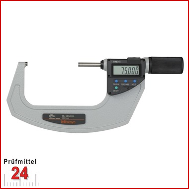 Mitutoyo Bügelmessschraube  75-105 mm IP 54
ABSOLUTE Digimatic  293-669-20 Serie 293 Ablesung: 0,001 mm
mit 10mm Spindelvorschub pro Umdrehung Quick Mikrometer
mit Datenausgang