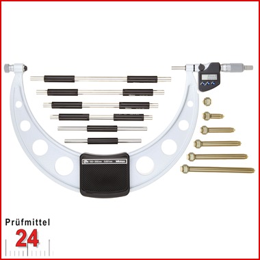 Mitutoyo ABSOLUTE Digimatic Bügelmessschraube  0-150 mm IP 65
340-251-30 Serie 340 Ablesung: 0,001 mm
mit auswechselbarem Messamboss