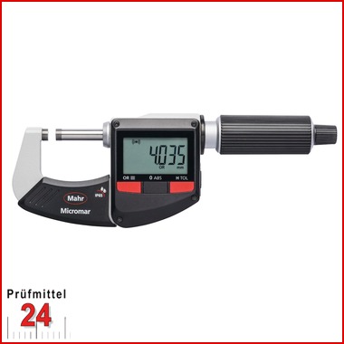 Mahr Bügelmessschraube IP65 Digital 0 - 25 mm
mit Datenausgang USB / Digimatic 
4157000 Micromar 40 EWR