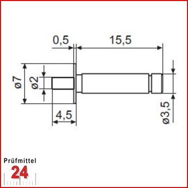 Mahr Messeinsetz 40 Ea
Messeinsatz mit reduzierter Messfläche (2,3 x
2 mm)
4151795