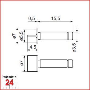 Mahr Messeinsetz 40 Es
Messeinsatz mit Schneide (7 x 0,75 mm)
4151799