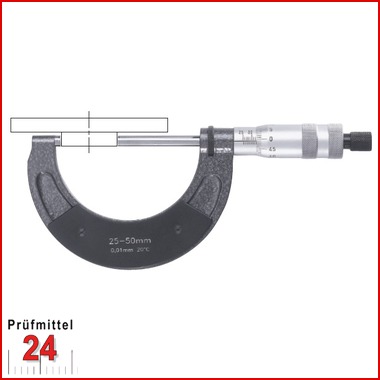 STEINLE Bügelmessschraube 125 - 150 mm
für Absätzen und Zentrierrändern
Ablesung: 0,01 mm
Messfläche: 6,5 mm