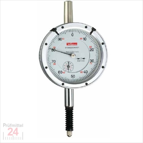 Käfer Messuhr 0 - 10 mm M 2 SW
Ablesung: 0,01 mm öl- und wasserdicht
Zffernblatt: 61 mm Zeigerumdrehung: 1 mm