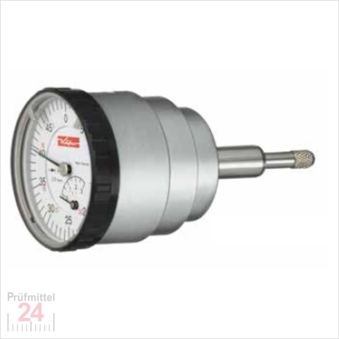 Käfer Messuhr 0 - 0.8 mm SI-45/0.8 R
Ablesung: 0,01 mm Sicherheitsmessuhr / rückwärtiger Messbolzen
Zffernblatt: 40 mm Zeigerumdrehung: 