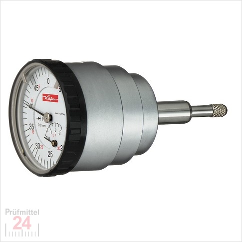 Käfer Messuhr 0 - 5 mm KM 5 a R
Ablesung: 0,1 mm Rückwärtiger Messbolzen
Zffernblatt: 40 mm Zeigerumdrehung: 5 mm