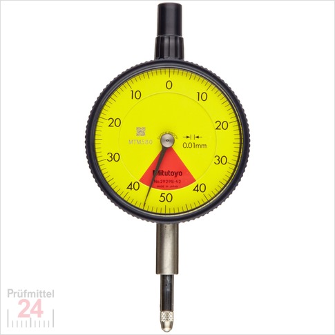 Mitutoyo Messuhr 0 - 0.8 mm 2929A-62 alt: 2929S-62
Serie 2 , Ablesung: 0,01 mm  Stoßschutz, Staubdicht IP64
Ziffernblatt 58 mm, Genauigkeit:+/-0.009 mm
Ziffernblattfarbe: Gelb - Abschlussdeckel mit Öse