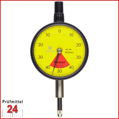 Mitutoyo Messuhr 0 - 0.8 mm   2929S
Serie 2 , Ablesung: 0,01 mm  Stoßschutz
Ziffernblatt 58 mm, Genauigkeit:+/-0.009 mm
Ziffernblattfarbe: Yellow - Abschlussdeckel mit Öse