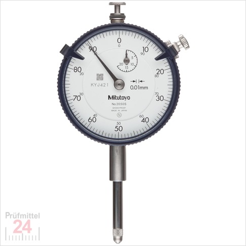 Mitutoyo Messuhr 0 - 20 mm 2050AB alt: 2050SB
Serie 2 , Ablesung: 0,01 mm  
Ziffernblatt 58 mm, Genauigkeit:+/-0.02 mm
Ziffernblattfarbe: Weiss - Abschlussdeckel Flach