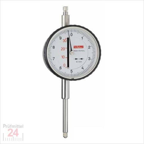 Käfer Messuhr 0 - 30 mm M 10 c
Ablesung: 0,1 mm 
Zffernblatt: 58 mm Zeigerumdrehung: 10 mm