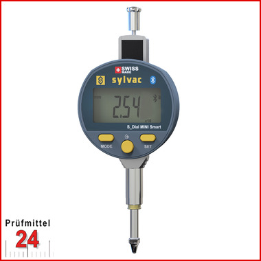 Digital Sylvac (Kleinmessuhren) Messuhr 12,5 mm
S_Dial Min Smart IP67 - 805.6121
mit Analoger Anzeige
Messkraft: 0.5 - 0.90 N / Ablesung: 0,01 mm 