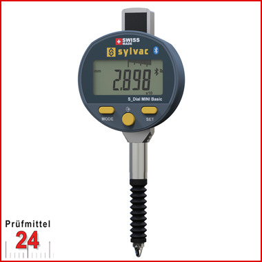 Digital Sylvac (Kleinmessuhren) Messuhr 12,5 mm
S_Dial Min Smart IP67 - 805.6525
mit Analoger Anzeige
Messkraft: 0.6 - 1.3 N / Ablesung: 0,001 mm 