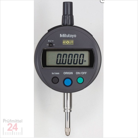 Mitutoyo ID-S ABSOLUTE Digimatic Messuhr 12,7 mm  543-782B-10
Serie 543 - IP53, Ablesung: 0,01 mm
flache Rückwand