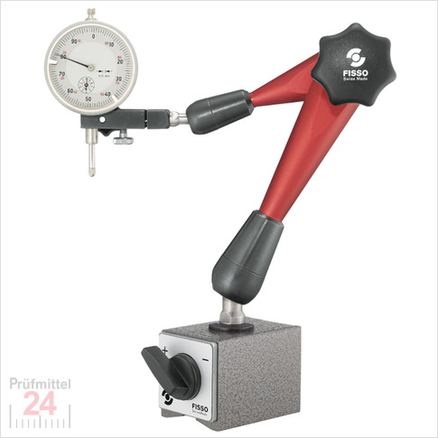 STRATO-LINE Aktionsradius: 280 mm
Gesamthöhe: 390 mm
Fussgrösse: 60 x 50 x 55 mm
FISSO Magnetstativ Typ: M-28 F + M