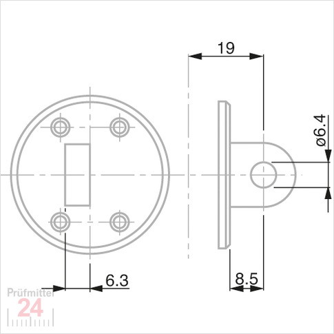 Rückwand mit versetzter Öse für TESA - MERCER - COMPAC - DIGICO Ø 40 mm
01460009