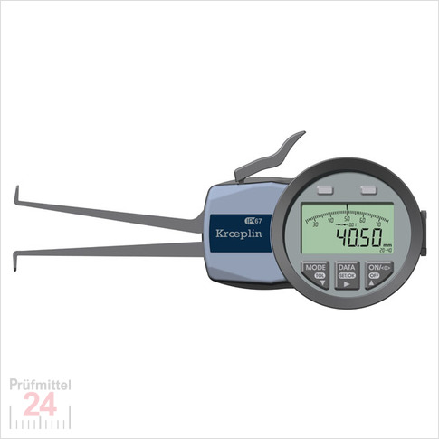 Kroeplin Schnelltaster Digital 20 - 40 mm
für Innen Nutenmessung Typ: L220
Ziffernschrittwert Zw:  10,001 / 0,002 / 0,005 / 0,01 / 0,02 / 0,05mm
Max. Tastarmlänge L: 85 mm