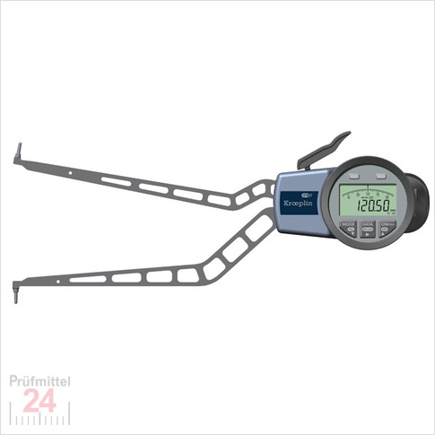 Kroeplin Schnelltaster Digital Messbereich:  70 - 120   mm
für Innen Nutenmessung Typ:  G470  
Skalenteilungswert Skw: 0,02 mm
Max. Tastarmlänge L: 192 mm