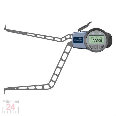 Kroeplin Schnelltaster Digital Messbereich:  150 - 200   mm
für Innen Nutenmessung Typ:  G4150  
Skalenteilungswert Skw: 0,02 mm
Max. Tastarmlänge L: 192 mm