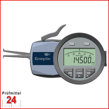 Kroeplin Schnelltaster Digital Messbereich:  7 - 14   mm
für Innen 3Punkt Messungen Typ:  G107P3  
Skalenteilungswert Skw: 0,002 mm
Max. Tastarmlänge L: 34 mm