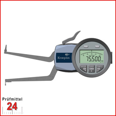 Kroeplin Schnelltaster Digital Messbereich:  55 - 75   mm
für Innen 3Punkt Messungen Typ:  G255P3  
Skalenteilungswert Skw: 0,005 mm
Max. Tastarmlänge L: 84 mm