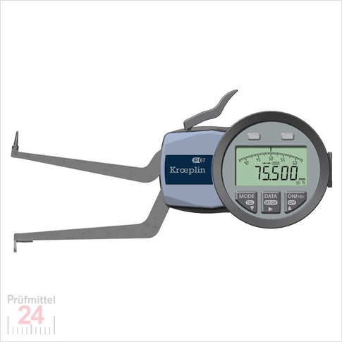 Kroeplin Schnelltaster Digital Messbereich:  55 - 75   mm
für Innen 3Punkt Messungen Typ:  G255P3  
Skalenteilungswert Skw: 0,005 mm
Max. Tastarmlänge L: 84 mm