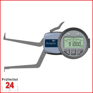 Kroeplin Schnelltaster Digital Messbereich:  70 - 90   mm
für Innen 3Punkt Messungen Typ:  G270P3  
Skalenteilungswert Skw: 0,005 mm
Max. Tastarmlänge L: 84 mm