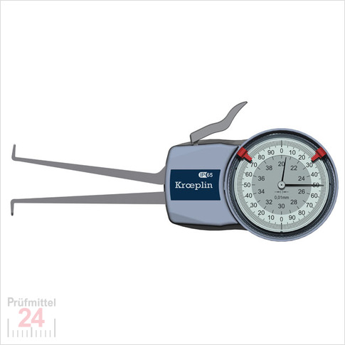 Kroeplin Schnelltaster Analog Messbereich:  20 - 40   mm
für Innen Nutenmessung Typ:  H220  
Skalenteilungswert Skw: 0,01 mm
Max. Tastarmlänge L: 85 mm