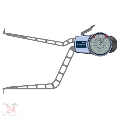 Kroeplin Schnelltaster Analog Messbereich:  130 - 180   mm
für Innen Nutenmessung Typ:  H4130  
Skalenteilungswert Skw: 0,05 mm
Max. Tastarmlänge L: 192 mm