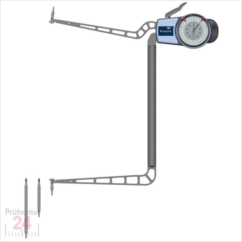 Kroeplin Schnelltaster Analog Messbereich:  300 - 430   mm
für Innen Vergleichsmessung  Typ:  H4M300  
Skalenteilungswert Skw: 0,05 mm
Max. Tastarmlänge L: 170 mm