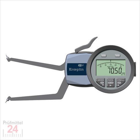 Kroeplin Schnelltaster Analog Messbereich:  50 - 70   mm
für Innen Freistichmessung Typ:  G2G50  
Skalenteilungswert Skw: 0,01 mm
Max. Tastarmlänge L: 85 mm