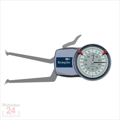 Kroeplin Schnelltaster Digital Messbereich:  40 - 60   mm
für Innen Freistichmessung Typ:  H2G40  
Skalenteilungswert Skw: 0,01 mm
Max. Tastarmlänge L: 85 mm