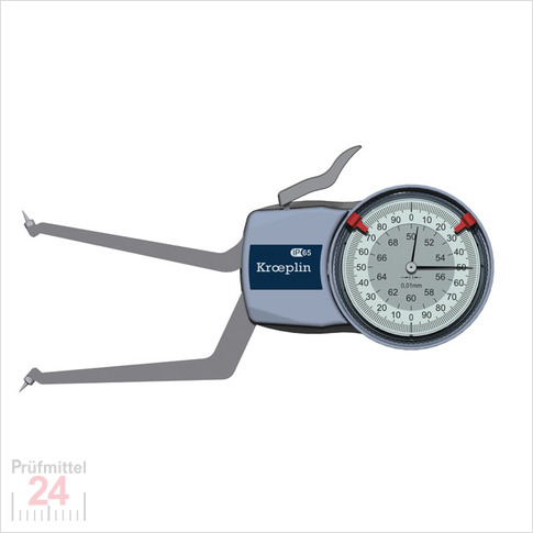 Kroeplin Schnelltaster Digital Messbereich:  50 - 70   mm
für Innen Freistichmessung Typ:  H2G50  
Skalenteilungswert Skw: 0,01 mm
Max. Tastarmlänge L: 85 mm