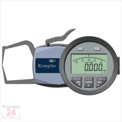 Kroeplin Schnelltaster Digital Messbereich:  0 - 10   mm
für Außenmessung Typ:  C110S  
Skalenteilungswert Skw: 0,005 mm
Max. Tastarmlänge L: 35 mm