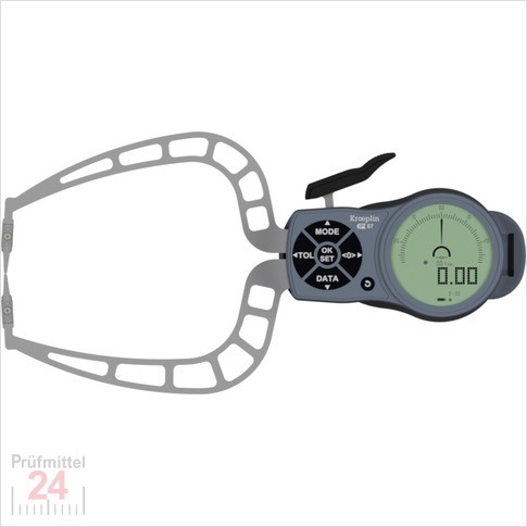 Kroeplin Schnelltaster Digital 0 - 30 mm
für Außenmessung Typ: K330S
Skalenteilungswert Skw:  0,001 / 0,002 / 0,005 / 0,01 / 0,02 / 0,05  mm
Max. Tastarmlänge: 116 mm