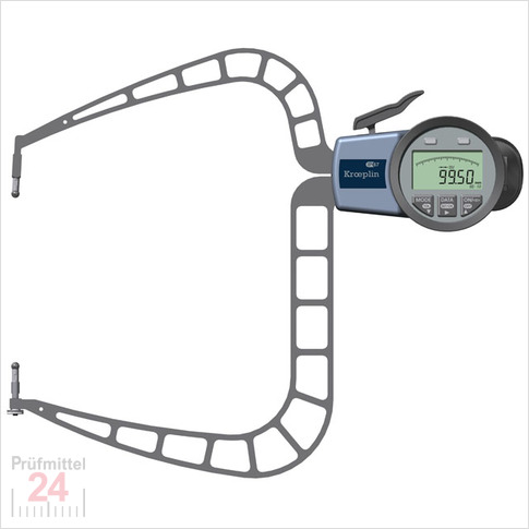 Kroeplin Schnelltaster Digital Messbereich:  100 - 150   mm
für Außenmessung Typ:  C4150  
Skalenteilungswert Skw: 0,02 mm
Max. Tastarmlänge L: 167 mm